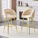 Bubble, Ball Chain Tufted Bar Chairs For Kitchen Island & Home Bar (Set of 2) by HouseOfZazla