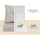 Outdoor Deep Seat Cushions For Patio Furniture Waterproof Set - Beige by HouseOfZazla