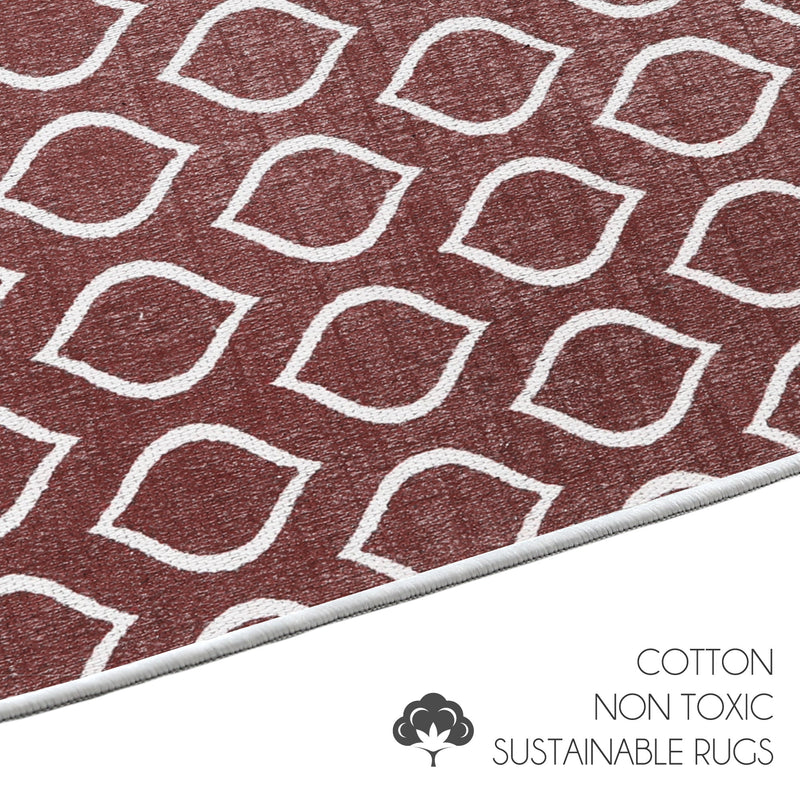 Sussexhome Drop Collection 2 x 3 Foot Heavy Duty Low Pile Landing Rug Runner