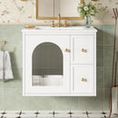 Wall-Mounted Bathroom Vanity Set With Sink, 2 Drawers And Soft-Close Door by HouseOfZazla