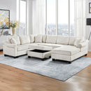 Contemporary U - Shaped Sectional Sofa With Movable Storage Ottoman by Unique Piece Furniture