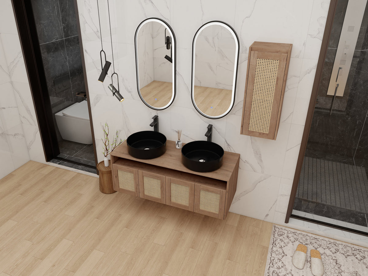 48" Bathroom Vanity with Ceramic Art Sink and Side Cabinet, photo 7 of 10