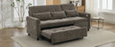 2-in-1 Sofa 82' Three-Seater with Sofa Bed and Reversible Recliner, Dark Grey Chenille