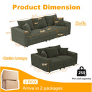 4 Seat Modern Comfy Upholstered Sofa Cloud Couch