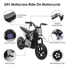 24V Electric Motocross Ride-On Motorcycle for Kids Ages 5-12