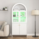 Modern Tech Inspired Dome Cabinet With LED Lighting by HouseOfZazla