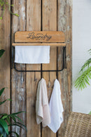 Laundry Rack With Accordion Design - Brown / Black - Black Brown by Unique Piece Furniture