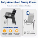 Patio Stackable Dining Chairs (Set of 4)