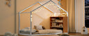 Bed House Frame With Shelves And Lights