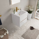 24" Wall-Mounted Bathroom Vanity with Sink and Storage Cabinet by HouseOfZazla