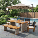 Outdoor 6 Pieces Acacia Wood Dining Set
