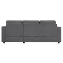 Modern L-Shaped Sectional Sofa With Curved Chaise, USB Ports, And Side Storage Pockets by HouseOfZazla