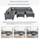Contemporary U - Shaped Sectional Sofa With Movable Storage Ottoman by HouseOfZazla