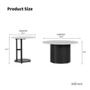 Coffee Table Set of 3 with Faux Marble Top and Metal Legs by HouseOfZazla