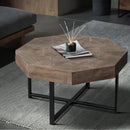 Wood Octagonal Vintage Patchwork Coffee Table by HouseOfZazla