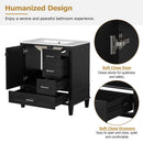 Bathroom Vanity, Modern Bathroom Cabinet With Sink Combo Set, Bathroom Storage Cabinet With A Soft Closing Door And 3 Drawers, Solid Wood Frame by HouseOfZazla