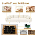 Deep Seat Convertible Sofa With Soft Pillows And Ottomans by HouseOfZazla