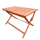 Foldable Patio Dining Set With 1 Dining Table, Indoor And Outdoor Use, Solid Wood - Teak by HouseOfZazla
