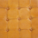 Mark - Tufted Square Genuine Upholstered Ottoman
