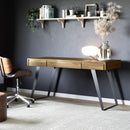Handcrafted Acacia Hardwood Desk with Keyboard Tray