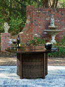Monterey Point - Round Fire Pit Table - Dark Brown by Unique Piece Furniture