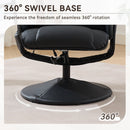 360° Swivel Reclining Chair With Wrapped Base, 5 Point Vibration Massage