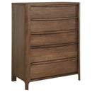 Verona - 5 Drawer Chest With - Walnut by HouseOfZazla