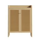 Rattan Shoe Cabinet with Doors, 6-Tier Storage Organizer