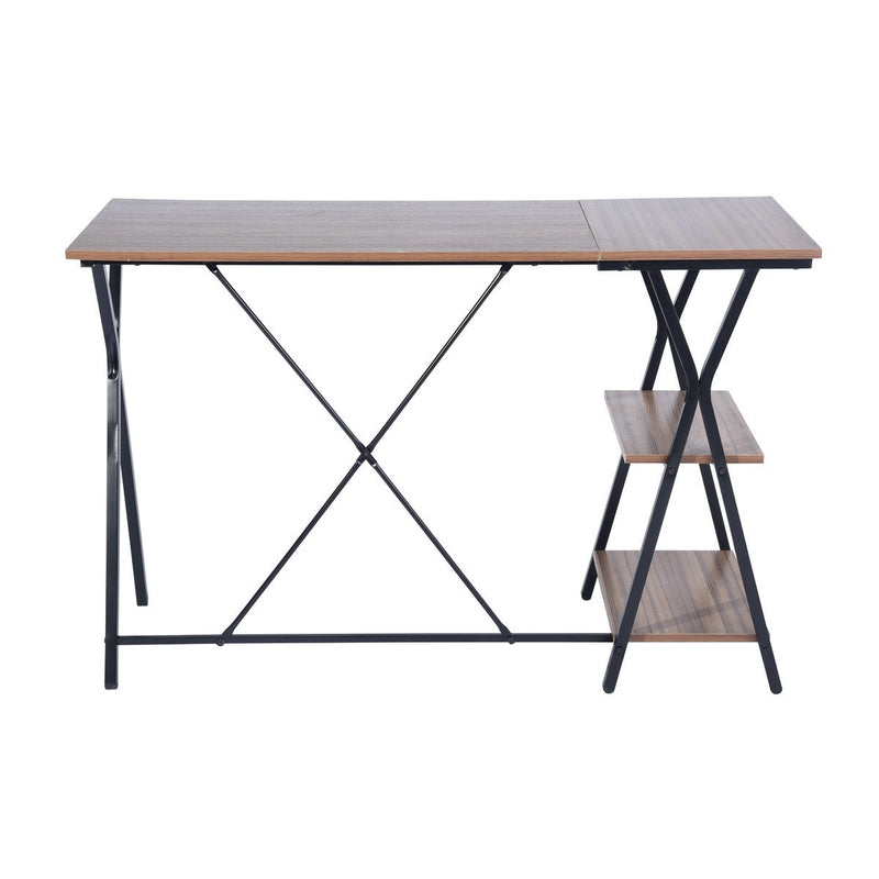 47.2"W X 18.9"D X 30.1"H Computer Desk with 2 layers - BROWN & BLACK