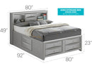 Modern Design Storage Bed With Bookcase Headboard by HouseOfZazla