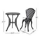 Bono Metal Bistro Set - Black by HouseOfZazla