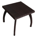 Luminant Outdoor Side Table With Iron Frame - Brown