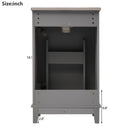 Modern Small Bathroom Vanity Cabinet With Ceramic Basin, Ample Storage, 1 Soft Close Door by HouseOfZazla