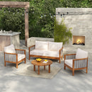 Outdoor Unique Tub Design 4-Seat Sofa Set with Woven Rope by HouseOfZazla