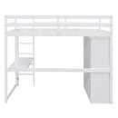 Loft Bed With Built In Wardrobe, Shelves And Drawers
