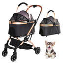 Pet Stroller for Dogs and Cats, 2-in-1 Detachable Foldable Design by HouseOfZazla
