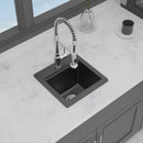 Quartz Drop-In Topmount Bar Sink - 15" x 15" x 9.65" by HouseOfZazla