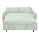 Pull-Out 2 Seat Modern Sleeper Sofa With 2 Throw Pillows And USB Ports by HouseOfZazla