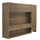 Full Size Murphy Bed With Wardrobe, Drawers, And Open Shelves - Wood by HouseOfZazla