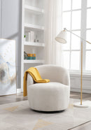 Teddy Fabric Swivel Accent Armchair Barrel Chair by HouseOfZazla