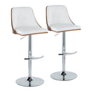 Gianna - Mid Century Modern Adjustable Barstool With Swivel With Rounded T Footrest (Set of 2) by HouseOfZazla