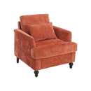 Modern Mid Century Wood Frame Armchair With Tufted Design by Unique Piece Furniture