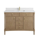 James Martin Kinnsden 48" Single Bathroom Vanity, Weathered Oak