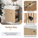 Modern Floating Bathroom Vanity With Ceramic Basin Perfect For Small Bathrooms by Unique Piece Furniture