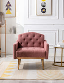 Accent Chair, leisure single sofa with Rose Golden feet