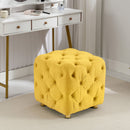 Modern Upholstered Ottoman, Exquisite Small End Table, Soft Foot Stool, Dressing Makeup Chair, Comfortable Seat For Living Room, Bedroom, Entrance by Unique Piece Furniture