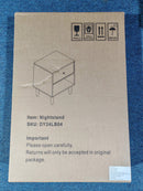 23.22"H Wooden Nightstand with One Drawer and Shelf by HouseOfZazla