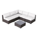 Seating Set With Cushions Handcrafted Wicker Design by HouseOfZazla