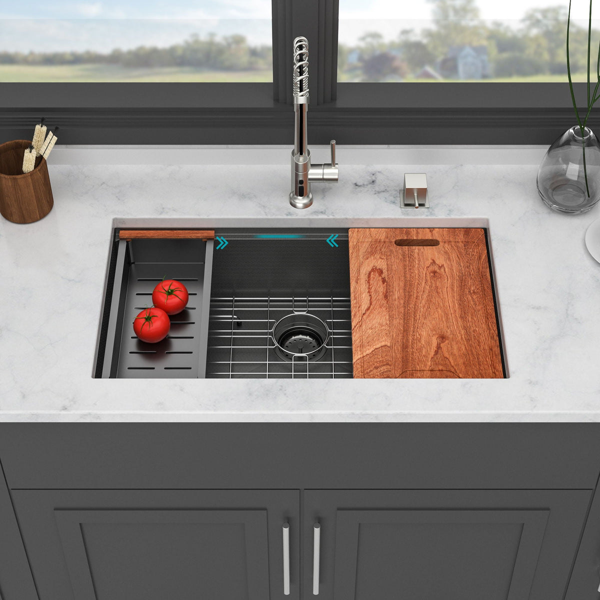 Workstation Kitchen Sink, Single Bowl Undermount, photo 14 of 16