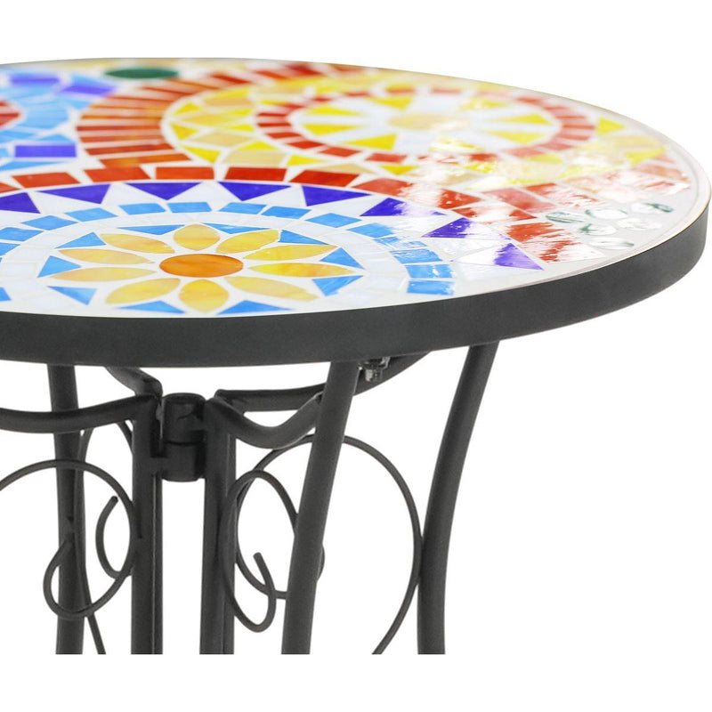 Outdoor Side Table,Colorful+Black